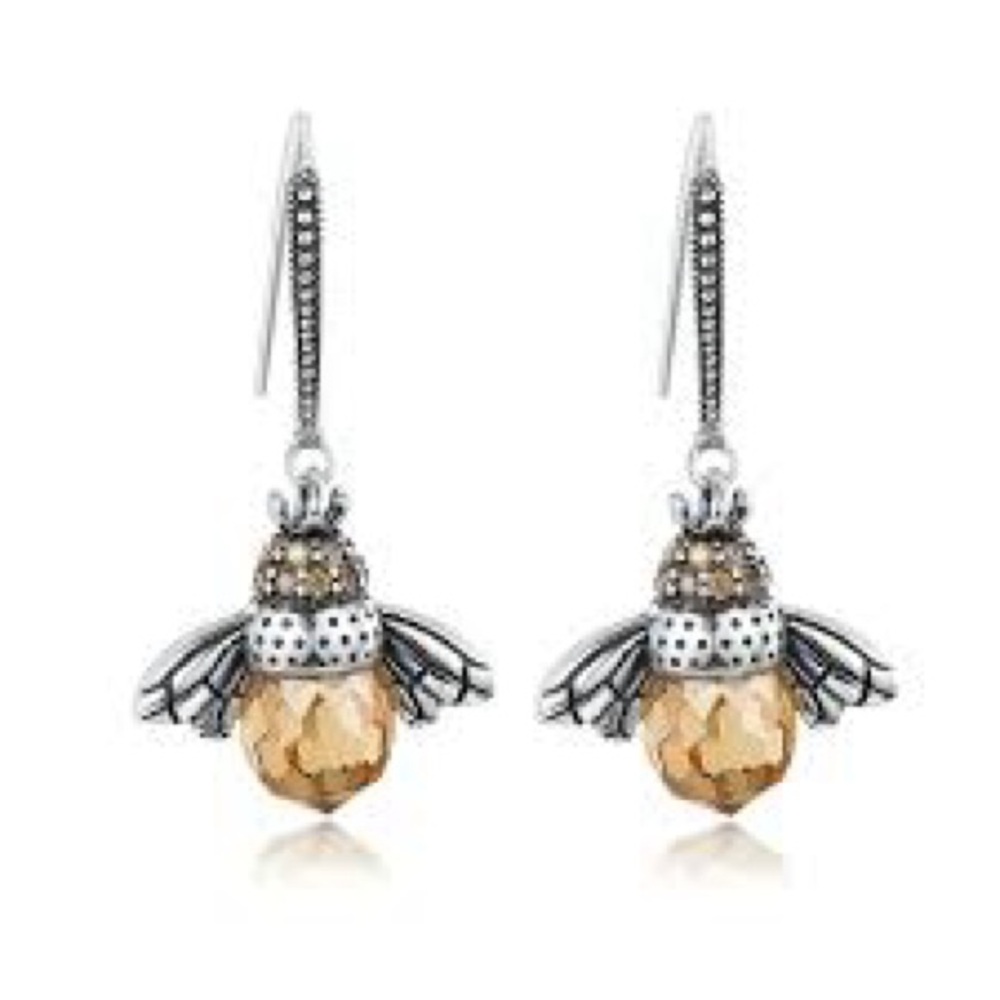 NWT Honeybee Pendant with honeycomb bail and Matching Earrings - Picture 8 of 10